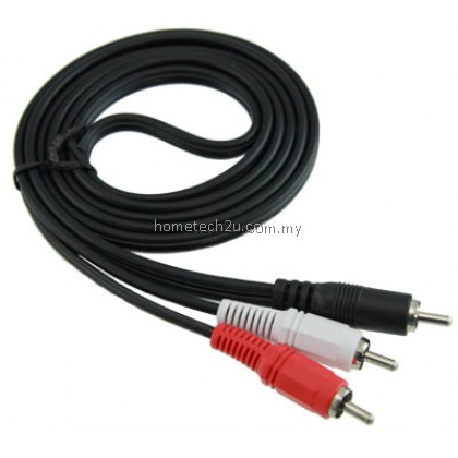 1 RCA Male To 2 RCA Male Audio Cable 3 Meter 1 RCA Male To 2 RCA Male Audio Cable 3 Meter